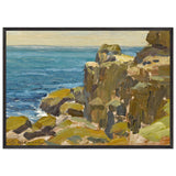 Rocky Cliffs, Catalina Island by Granville Redmond, framed poster, view 3