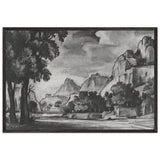 Romantic Landscape by Konstantin Bogaevsky, framed poster