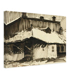 Roofs under Snow by Stefan Popescu, canvas