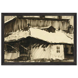 Roofs under Snow by Stefan Popescu, framed poster, view 2