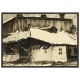 Roofs under Snow by Stefan Popescu, framed poster, view 3