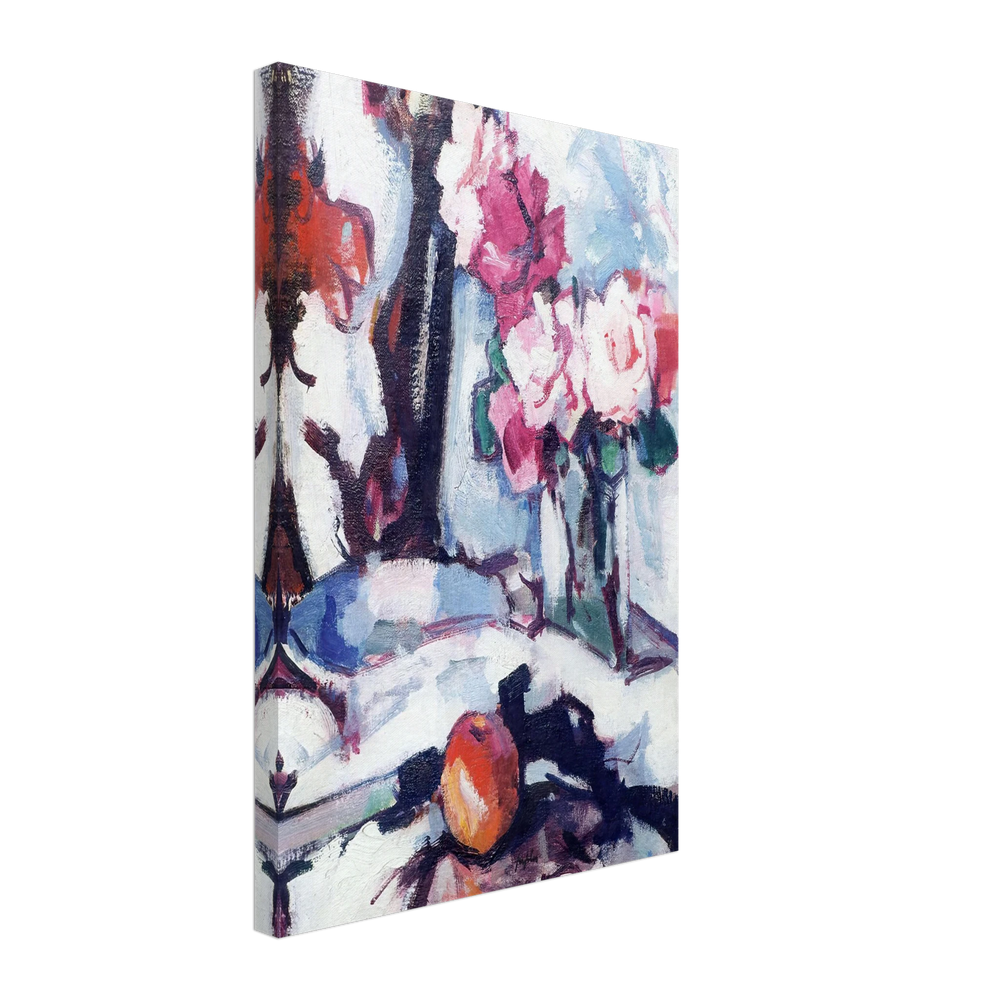 Roses and Fan by Samuel Peploe, canvas