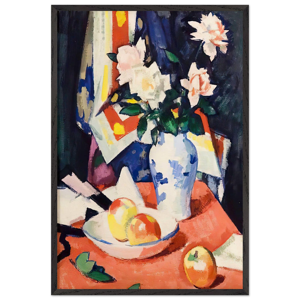 Roses and Still Life by Samuel Peploe, framed poster