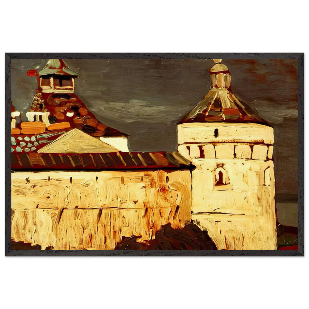 Rostov Veliky. Attics of Princely Houses by Nicholas Roerich, framed poster