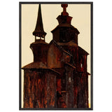 Rostov Veliky. Church on Ishna by Nicholas Roerich, framed poster