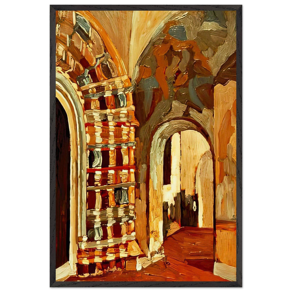 Rostov Veliky. Interior of Church by Nicholas Roerich, framed poster