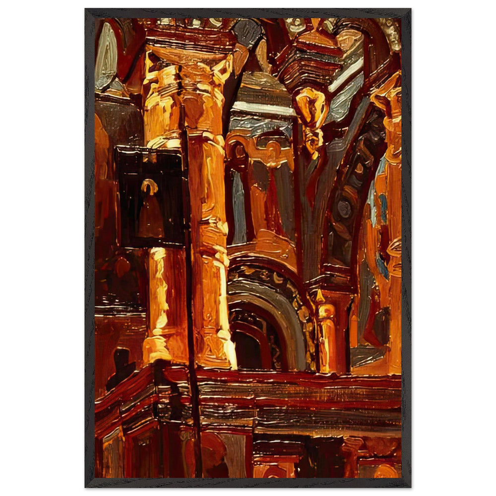 Rostov Veliky. Interior of Church of Savior by Nicholas Roerich, framed poster