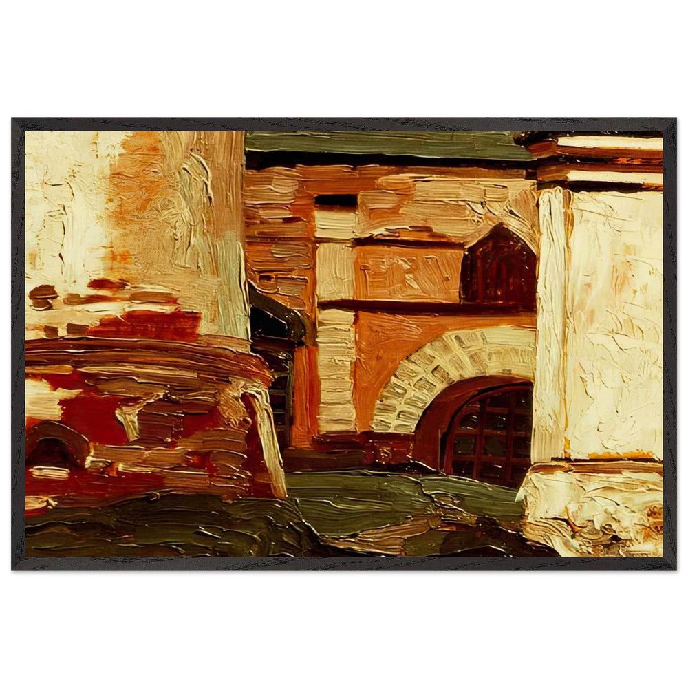 Rostov Veliky. Yard in the Kremlin by Nicholas Roerich, framed poster