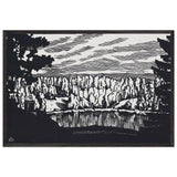 Round Pond by Anna Ostroumova-Lebedeva, framed poster