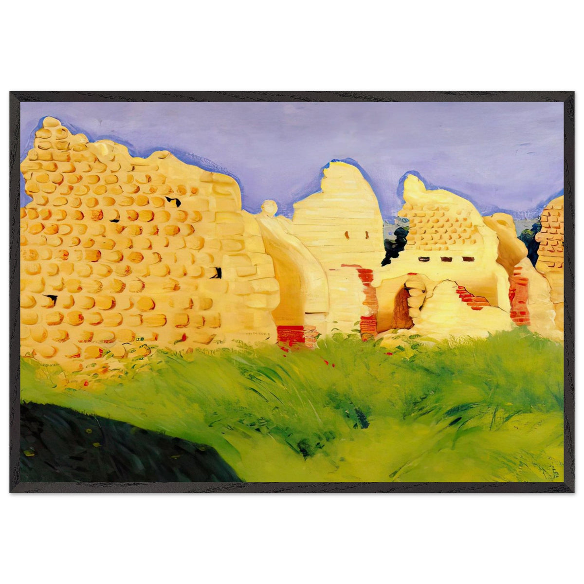 Ruins at Souain, Sunset by Felix Vallotton, framed poster, view 3