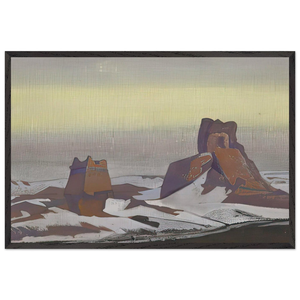 Ruins of a Chinese Fort by Nicholas Roerich, framed poster