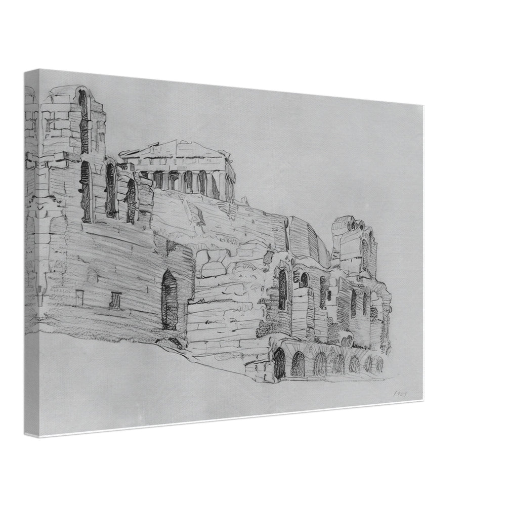 Ruins of an old temple by Konstantin Bogaevsky, canvas