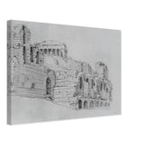 Ruins of an old temple by Konstantin Bogaevsky, canvas