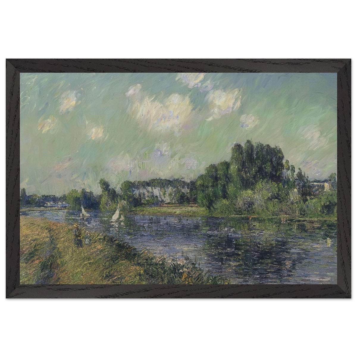 Sails on the Oise by Gustave Loiseau, framed poster, view 2