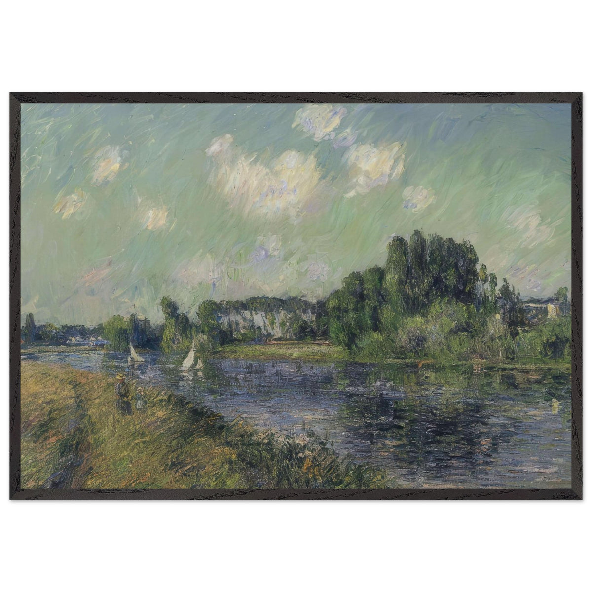Sails on the Oise by Gustave Loiseau, framed poster, view 3