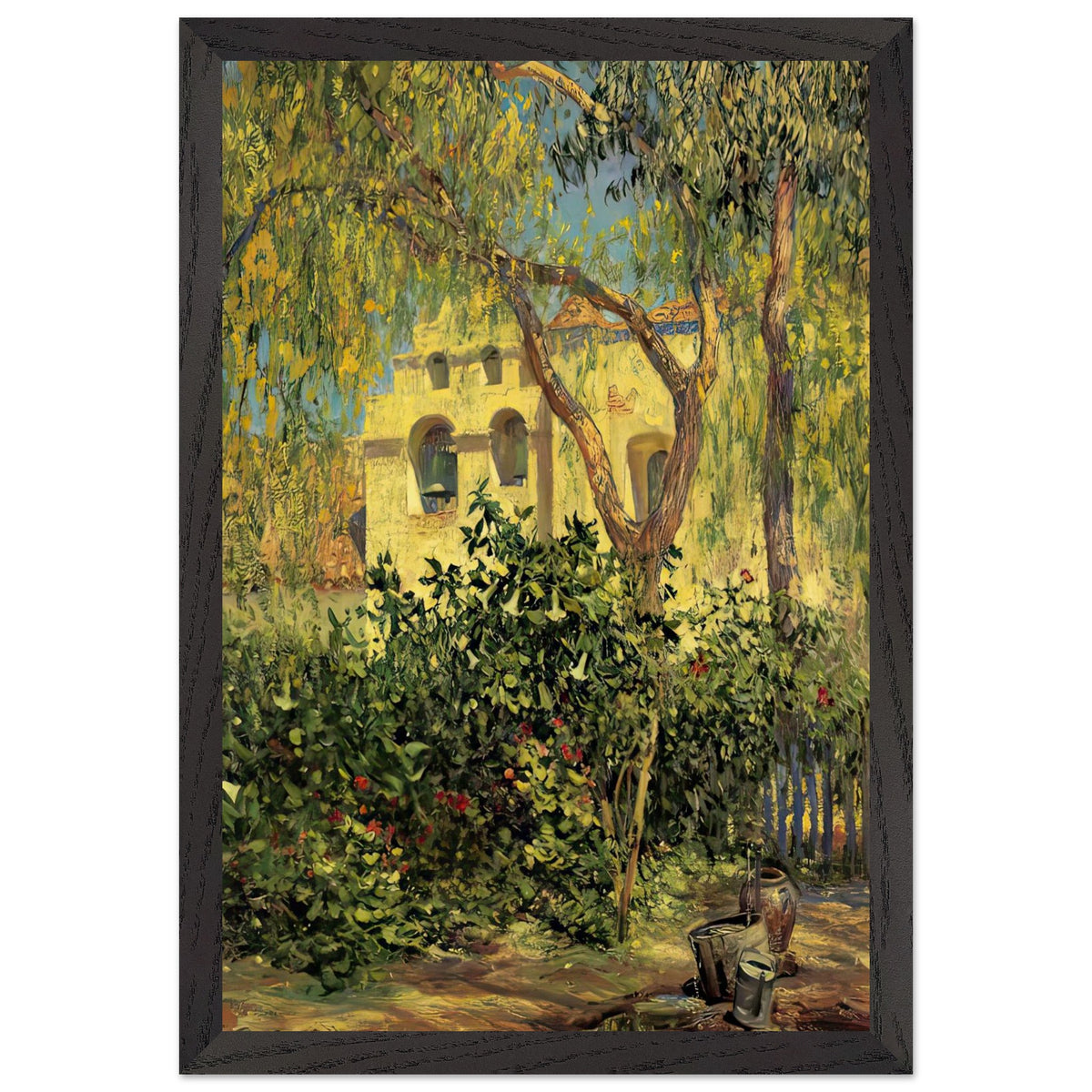 San Gabriel Mission by Guy Rose, framed poster, view 2