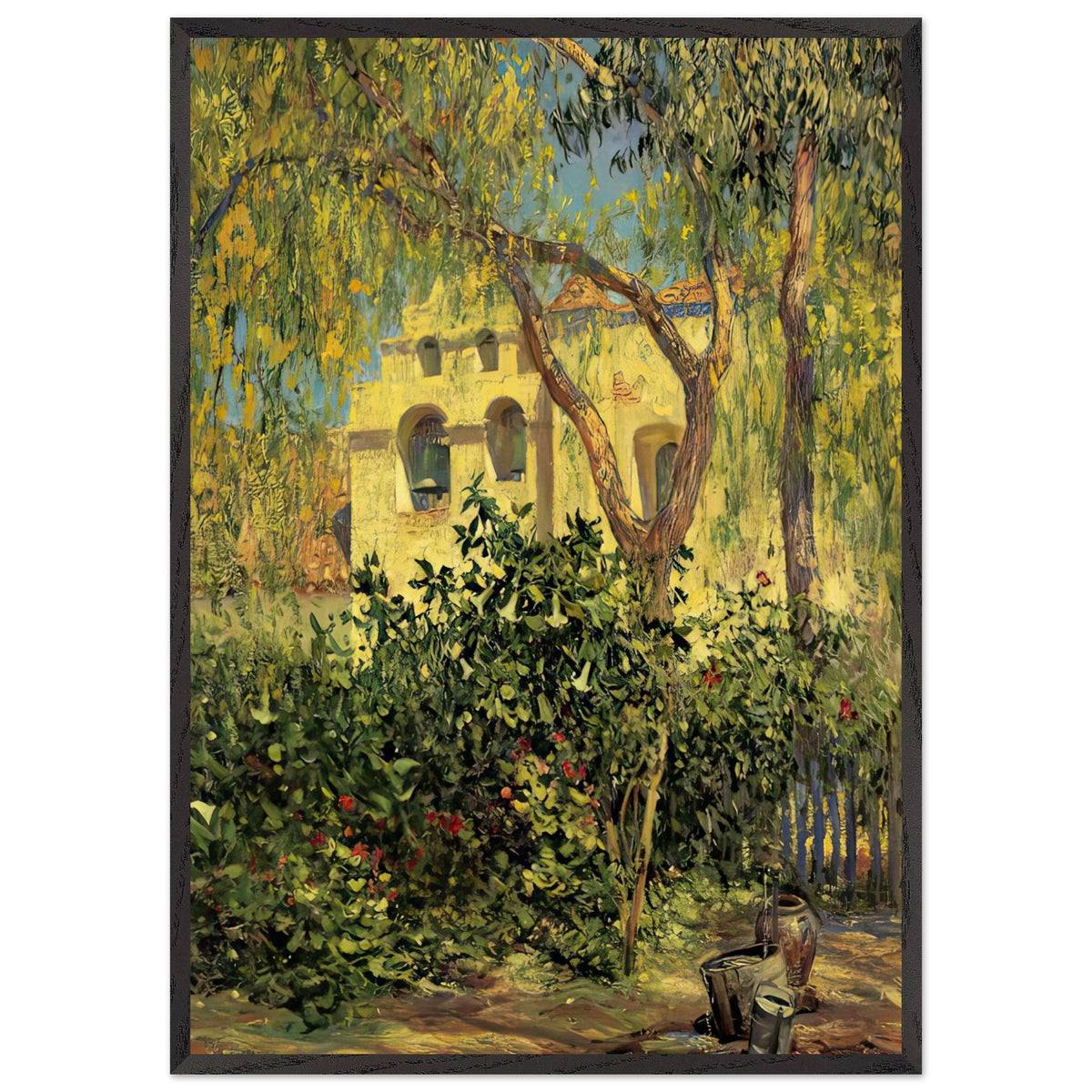 San Gabriel Mission by Guy Rose, framed poster, view 3