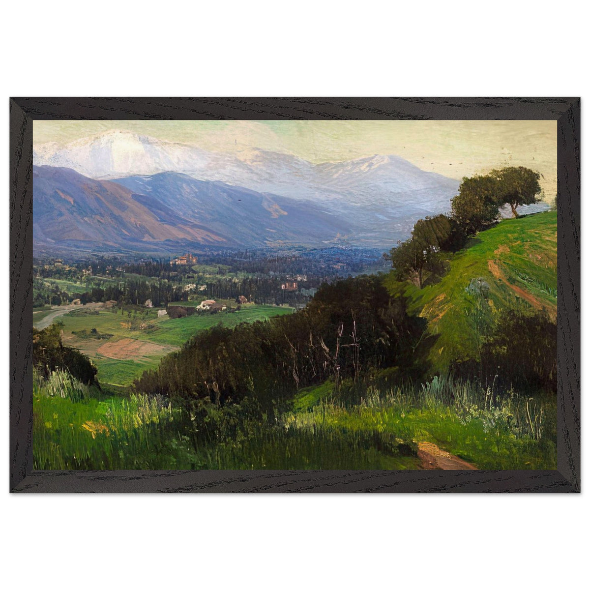 San Gabriel Valley Mid Winter by Benjamin Brown, framed poster, view 2