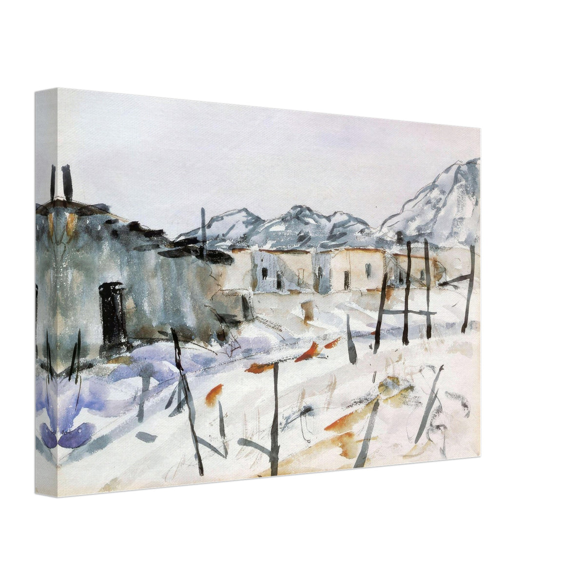 Santa Fe Adobes by Robert Henri, canvas, view 2