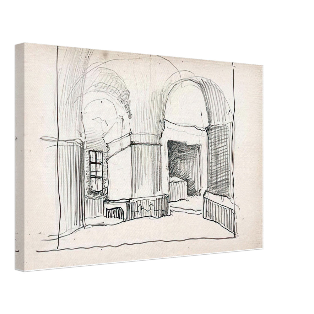 Scenery Sketch for Khovanshchina by Nicholas Roerich, canvas