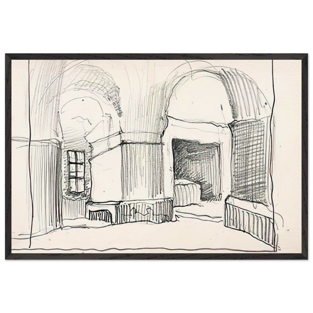 Scenery Sketch for Khovanshchina by Nicholas Roerich, framed poster