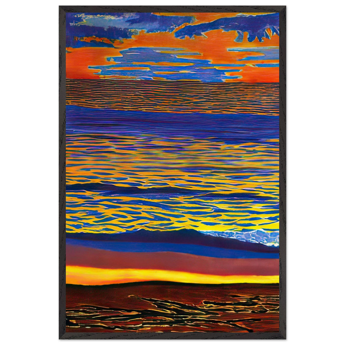 Sea Sight by Nikolai Kulbin, framed poster