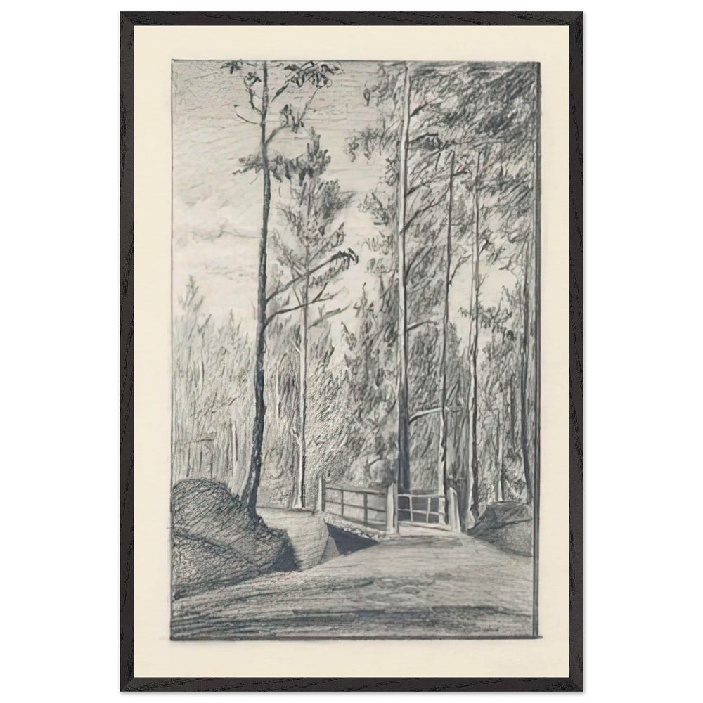 Second Bridge on Road to Threshing Floor in State Forest by Nicholas Roerich, framed poster