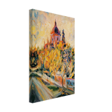 Self Portrait with Saint George Cathedral by Oleksa Novakivskyi, canvas, view 2