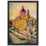 Self Portrait with Saint George Cathedral by Oleksa Novakivskyi, framed poster, view 2