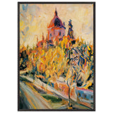 Self Portrait with Saint George Cathedral by Oleksa Novakivskyi, framed poster, view 3