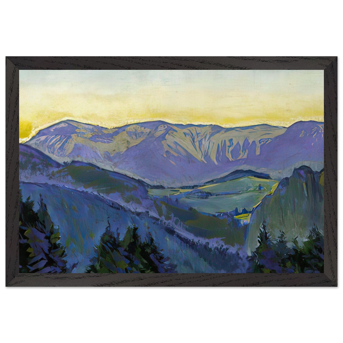 Semmering Landscape by Koloman Moser, framed poster, view 2