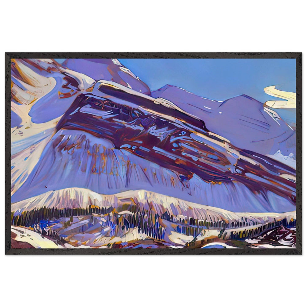 September Snow on Mount Schaffer by J. E. H. MacDonald, framed poster