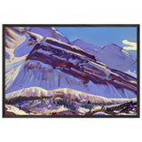September Snow on Mount Schaffer by J. E. H. MacDonald, framed poster