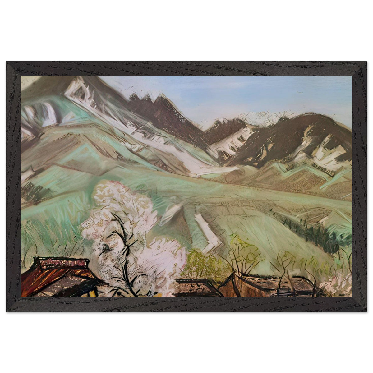 Shinano in Spring by Fujishima Takeji, framed poster, view 2