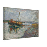 Ships down the Sava by Nadezda Petrovic, canvas, view 2