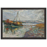 Ships down the Sava by Nadezda Petrovic, framed poster, view 2