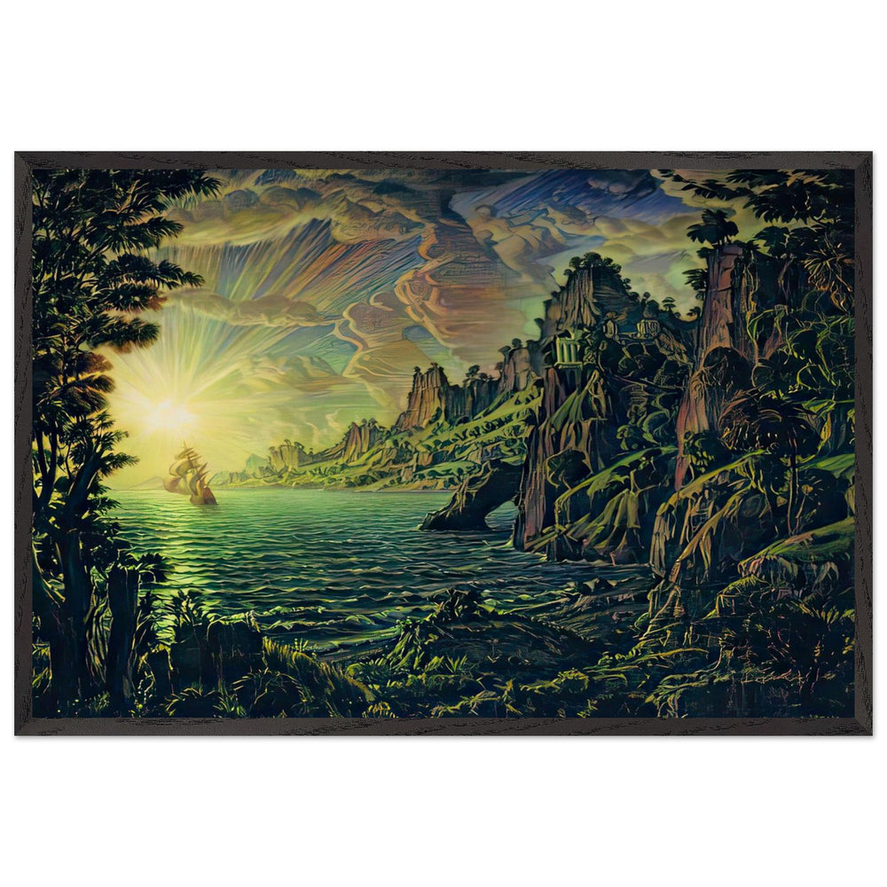 Ships by Konstantin Bogaevsky, framed poster
