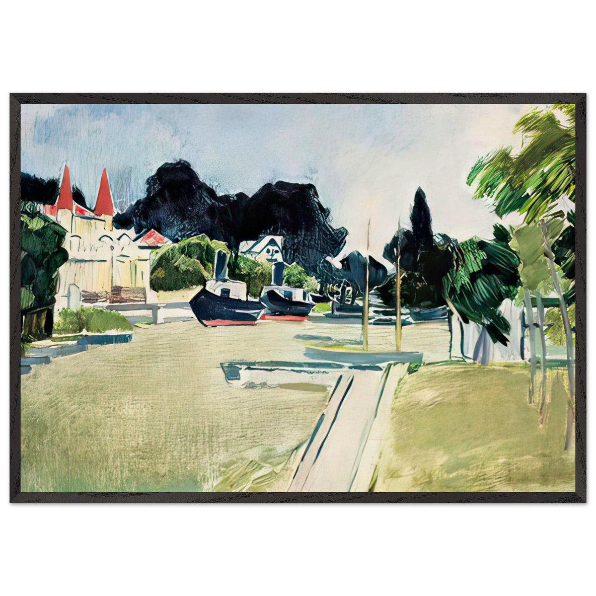 Siofok 1920 by Vaszary János, framed poster, view 3