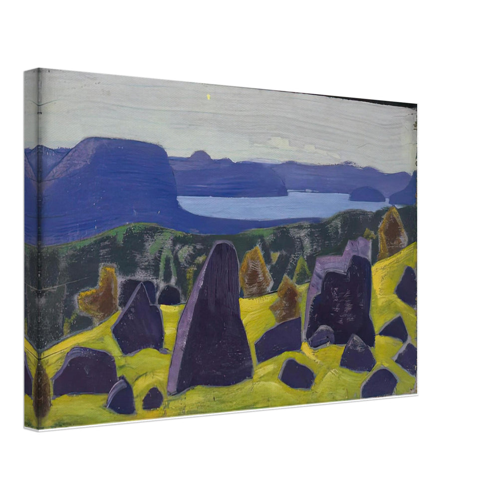 Sketch for Ladoga series by Nicholas Roerich, canvas