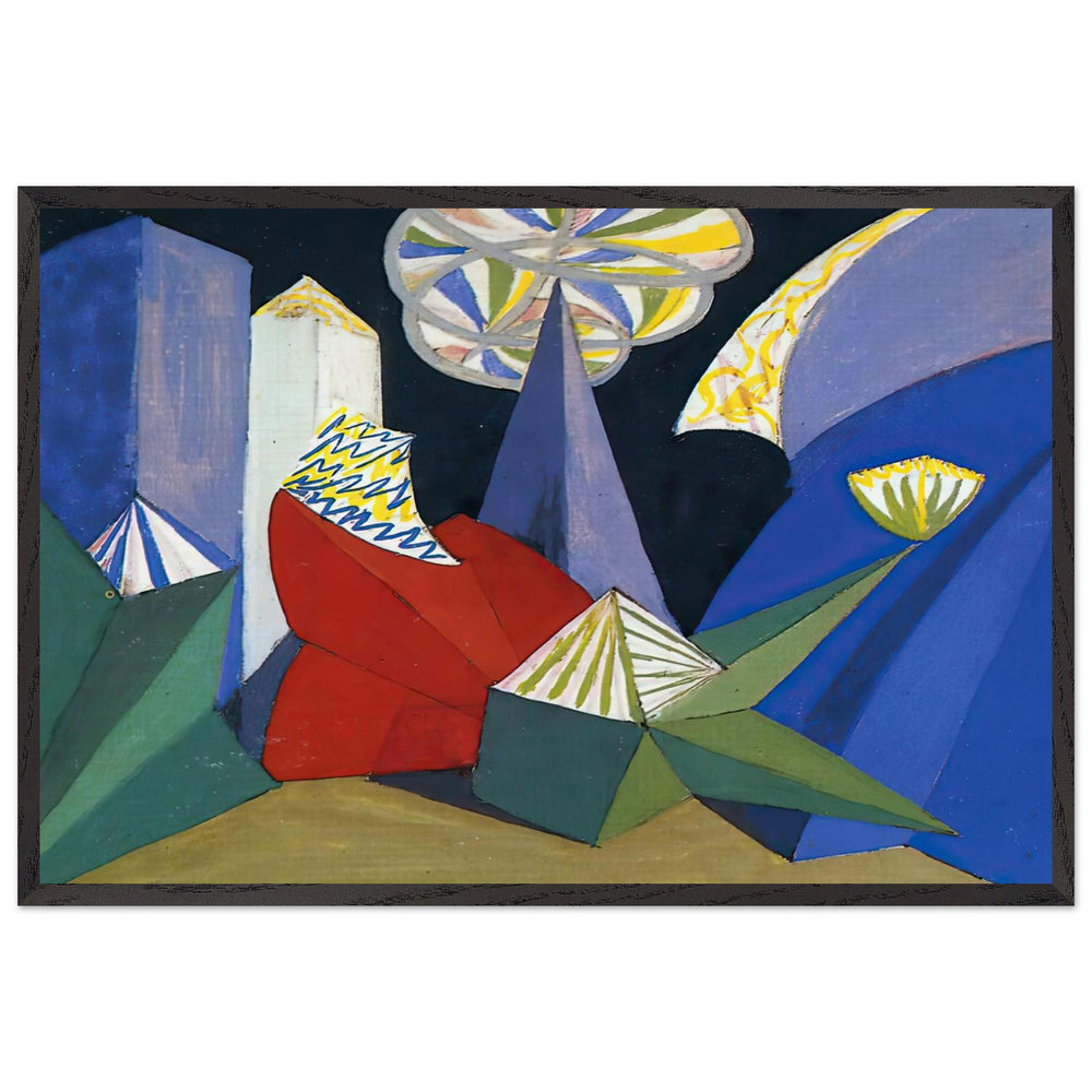 Sketch for the Ballet Fireworks Feu d artifice by Giacomo Balla, framed poster