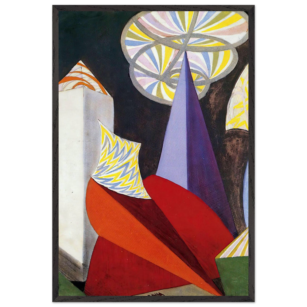 Sketch for the Ballet Fireworks Feu d'artifice by Giacomo Balla, framed poster