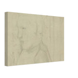 Sketch of Mans Head (Self-portrait) by Nicholas Roerich, canvas, view 2