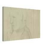 Sketch of Mans Head (Self-portrait) by Nicholas Roerich, canvas