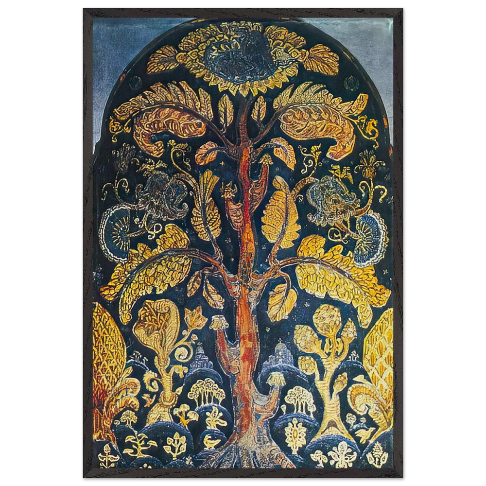 Sketch of Mosaic to the Monument to Kuinji by Nicholas Roerich, framed poster