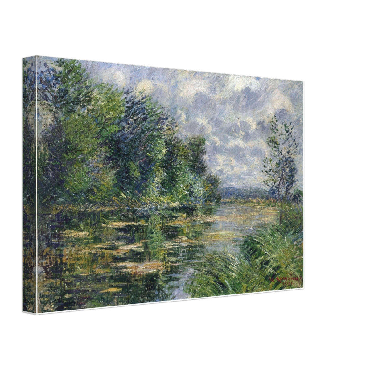 Small Arm of the Seine Near Connelle by Gustave Loiseau, canvas, view 2