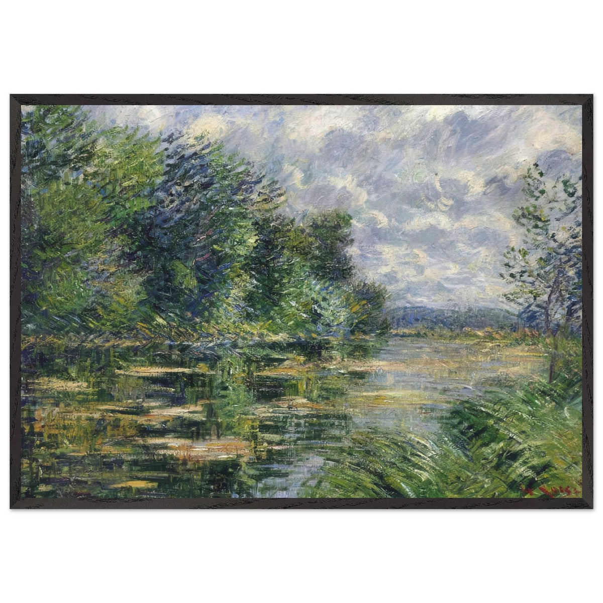 Small Arm of the Seine Near Connelle by Gustave Loiseau, framed poster, view 3
