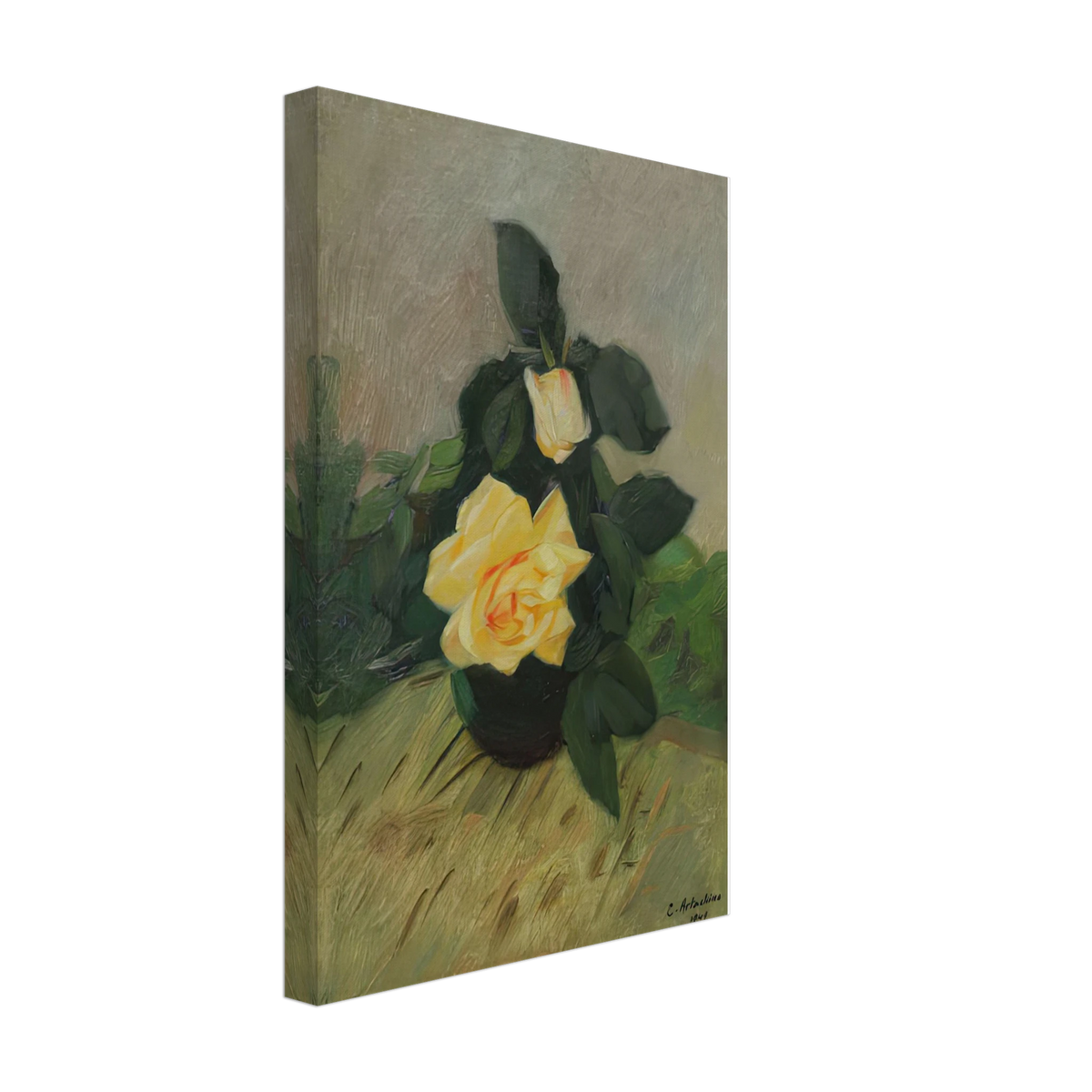 Small Bouquet of Roses by Constantin Artachino, canvas, view 2