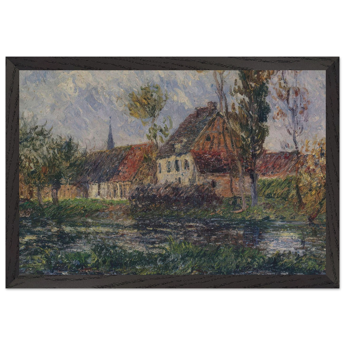 Small Farm by the Eure River by Gustave Loiseau, framed poster, view 2