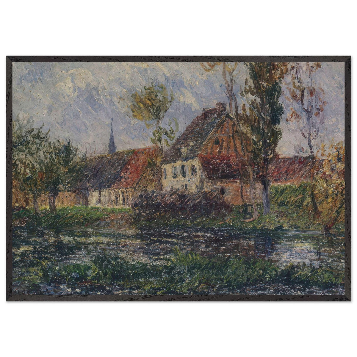 Small Farm by the Eure River by Gustave Loiseau, framed poster, view 3