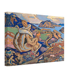 Snakes Facing (Whisperer a Serpent) by Nicholas Roerich, canvas, view 2
